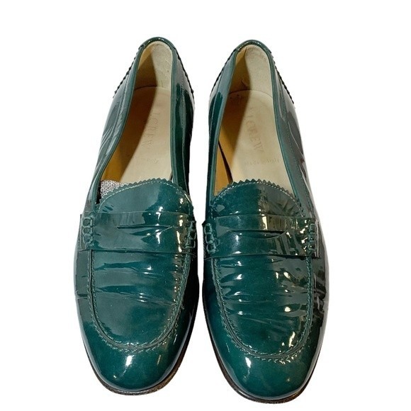 J. Crew Green Patent Leather Loafers - Picture 4 of 11